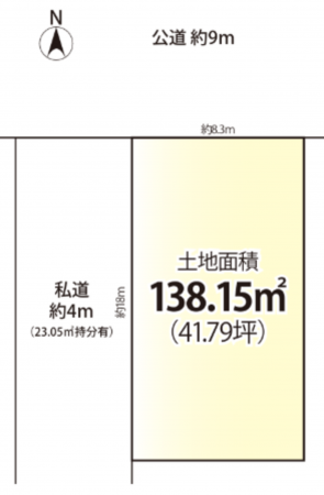 三郷市新和、土地の間取り画像です