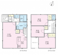 吉川市吉川、新築一戸建ての間取り画像です