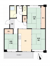 三郷市彦成、マンションの間取り画像です