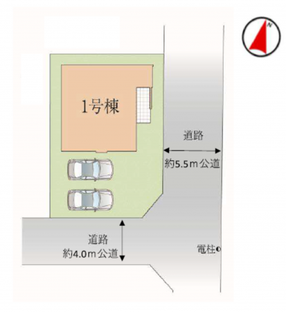 吉川市新栄、新築一戸建ての画像です
