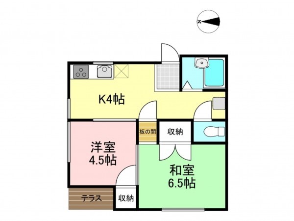 吉川市栄町、収益物件/アパートの間取り画像です
