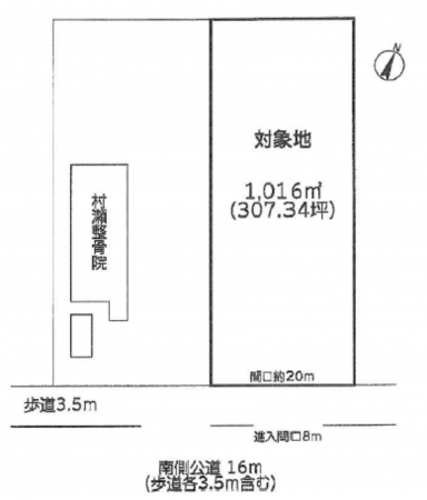 吉川市大字関、土地の間取り画像です