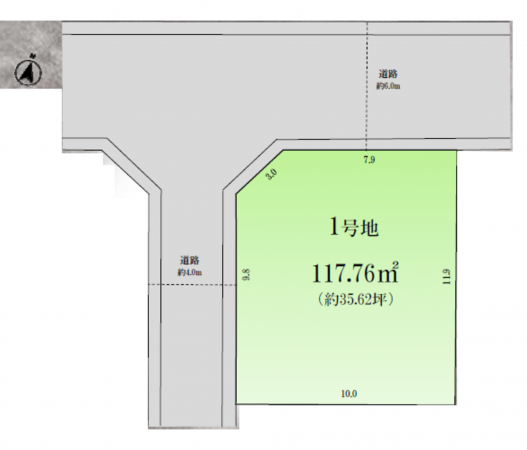 三郷市上彦名、土地の間取り画像です