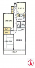 三郷市早稲田、マンションの間取り画像です