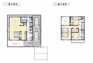三郷市高州、新築一戸建ての間取り画像です
