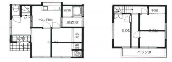 吉川市大字保、中古一戸建ての間取り画像です