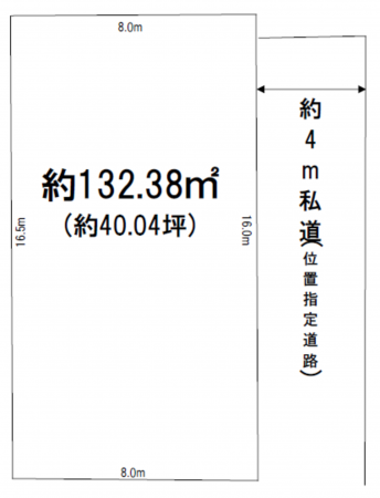 三郷市鷹野、土地の間取り画像です
