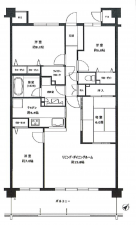 吉川市きよみ野、マンションの間取り画像です