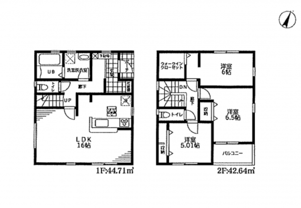 三郷市彦糸、新築一戸建ての間取り画像です
