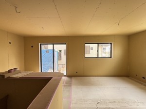 吉川市栄町、新築一戸建ての居間画像です