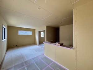 吉川市栄町、新築一戸建ての居間画像です