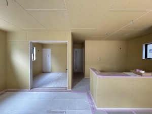 吉川市栄町、新築一戸建ての居間画像です