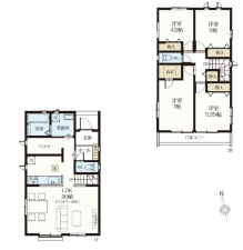 三郷市戸ケ崎、新築一戸建ての間取り画像です
