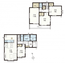 三郷市戸ケ崎、新築一戸建ての間取り画像です
