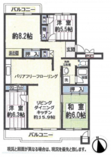 三郷市早稲田、マンションの間取り画像です