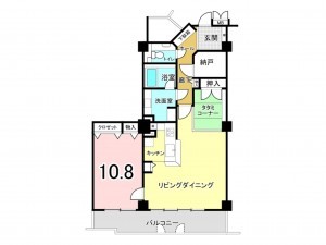 三郷市さつき平、マンションの間取り画像です