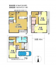 三郷市彦川戸、新築一戸建ての間取り画像です
