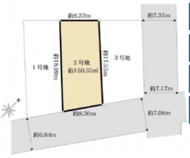 三郷市高州、土地の間取り画像です