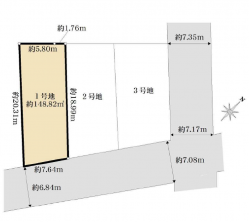 三郷市高州、土地の間取り画像です