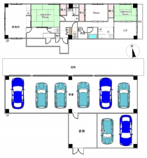 三郷市早稲田、マンションの間取り画像です
