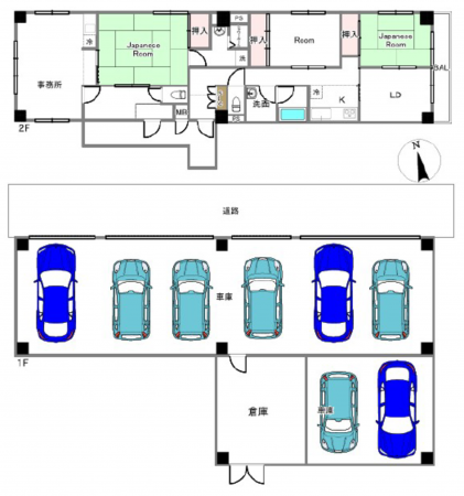 三郷市早稲田、マンションの間取り画像です