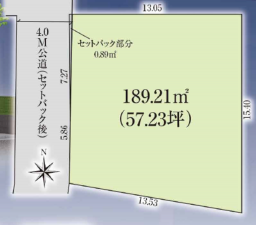 三郷市東町、土地の画像です