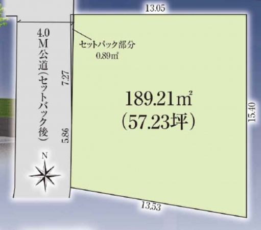 三郷市東町、土地の画像です