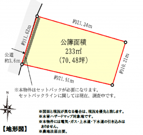 三郷市花和田、土地の間取り画像です