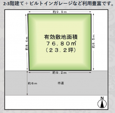 吉川市栄町、土地の間取り画像です