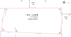 三郷市彦成、土地の間取り画像です