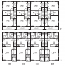 三郷市幸房、収益物件/アパートの間取り画像です