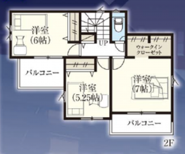 三郷市東町、新築一戸建ての間取り画像です