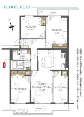 三郷市早稲田、マンションの間取り画像です