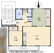 三郷市彦成、マンションの間取り画像です