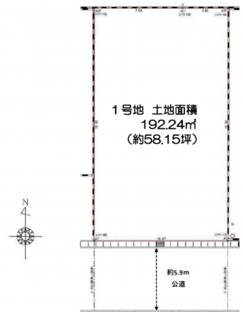 吉川市美南、土地の間取り画像です