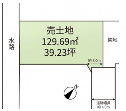 三郷市戸ケ崎、土地の間取り画像です