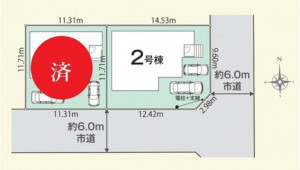 吉川市中曽根、新築一戸建ての画像です