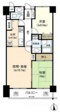 三郷市三郷、マンションの間取り画像です