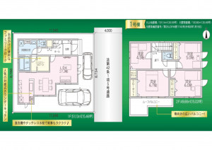 吉川市中野、新築一戸建ての間取り画像です