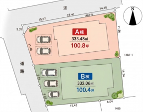 吉川市大字三輪野江、土地の間取り画像です