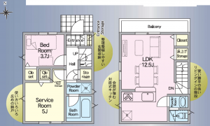 三郷市谷中、新築一戸建ての間取り画像です