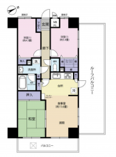 三郷市早稲田、マンションの間取り画像です