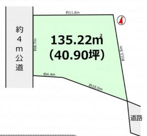 三郷市市助、土地の間取り画像です