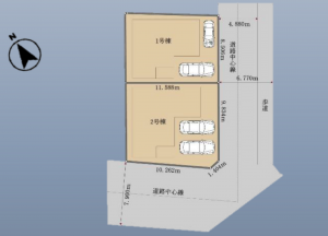 三郷市戸ケ崎、新築一戸建ての画像です