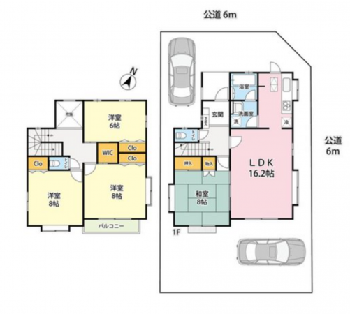 吉川市きよみ野、中古一戸建ての間取り画像です