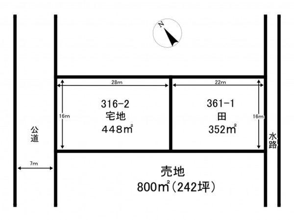 三郷市彦江、土地の間取り画像です
