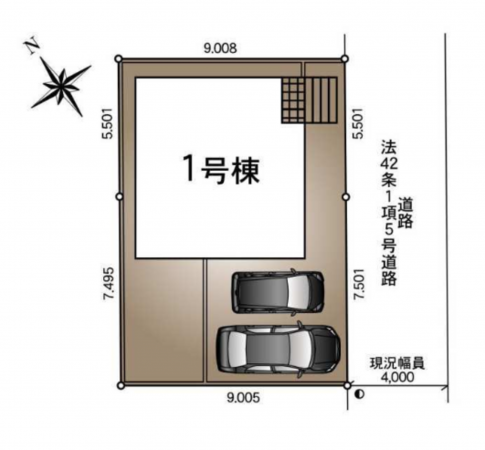 三郷市戸ケ崎、新築一戸建ての間取り画像です