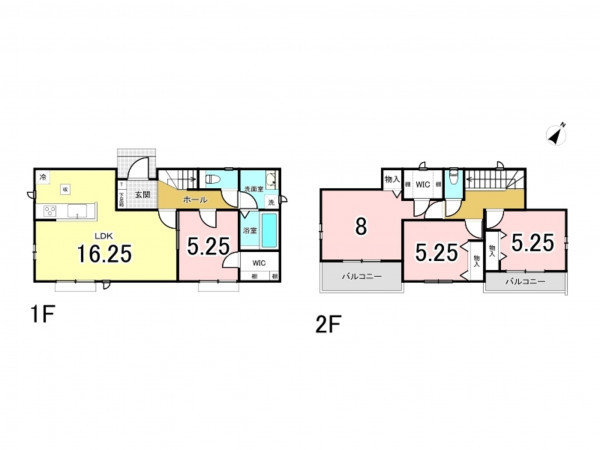 三郷市高州、新築一戸建ての間取り画像です