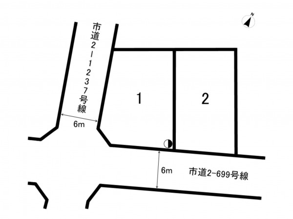 吉川市道庭、土地の間取り画像です
