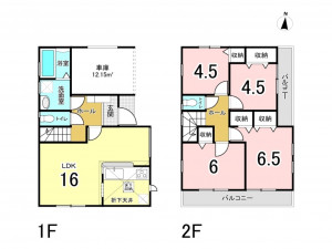 三郷市鷹野、新築一戸建ての間取り画像です
